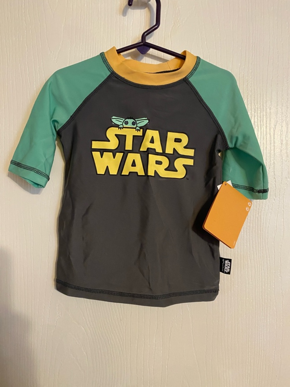 Star Wars Kids Rash Guard in Black, Green and Yellow
